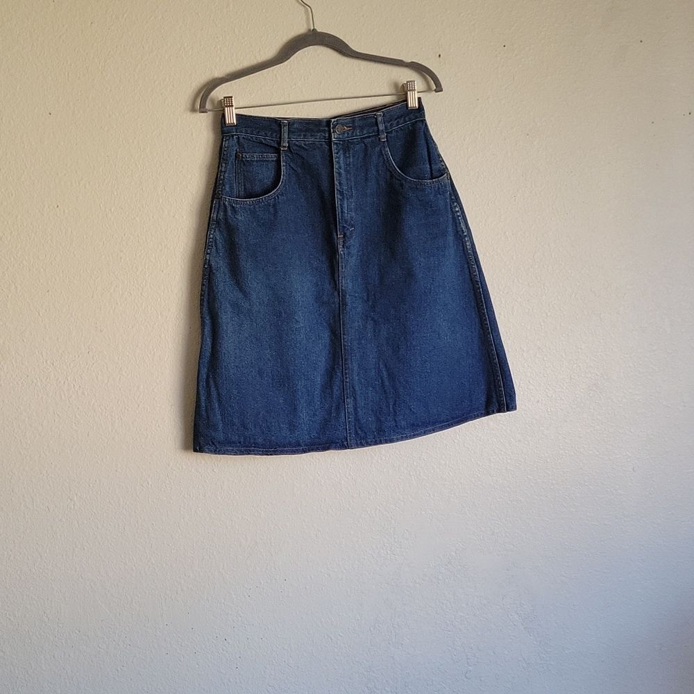 St. Hilarie midi denim skirt size 12 petite